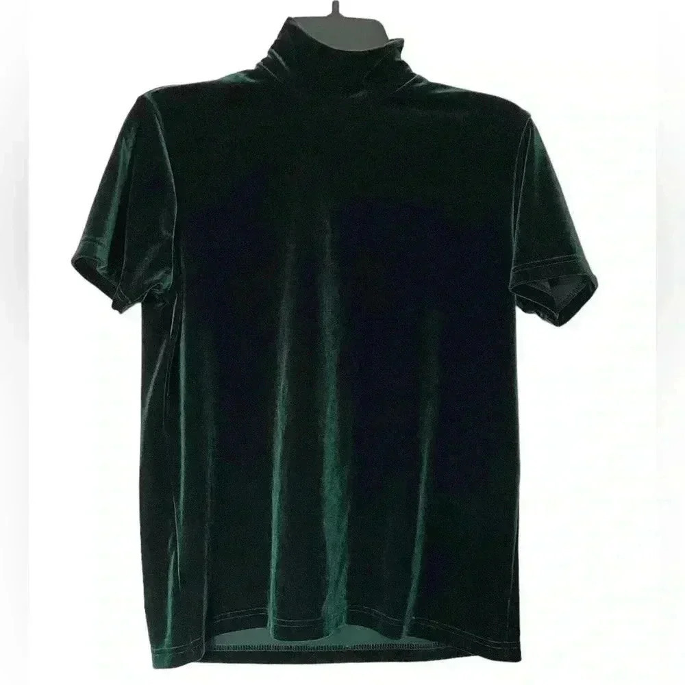 NWT Gap color velour t-shirts turtleneck party velvet shirts tops Size Medium